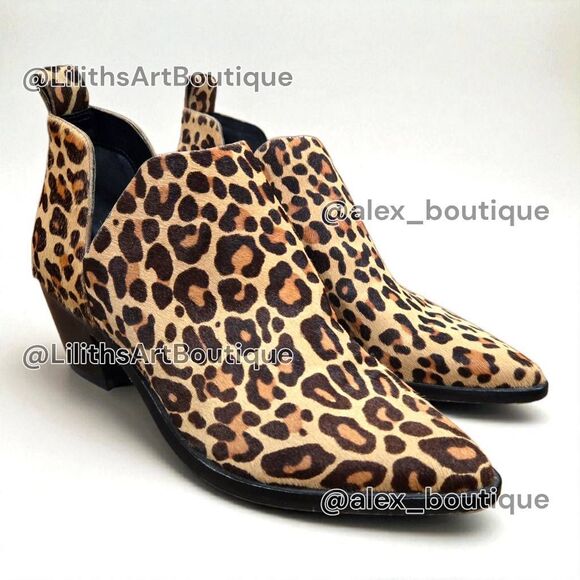 Dolce Vita Leopard Print Chelsea Slip-on Block Heel Booties(F032)-Size 7 - Picture 3 of 12